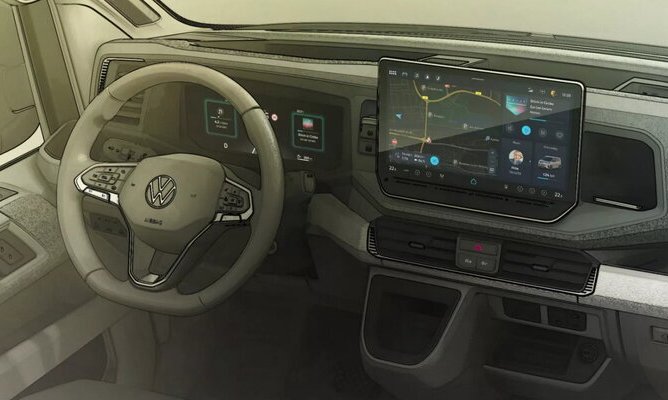 Volkswagen удивил интерьером обновленного фургона Crafter